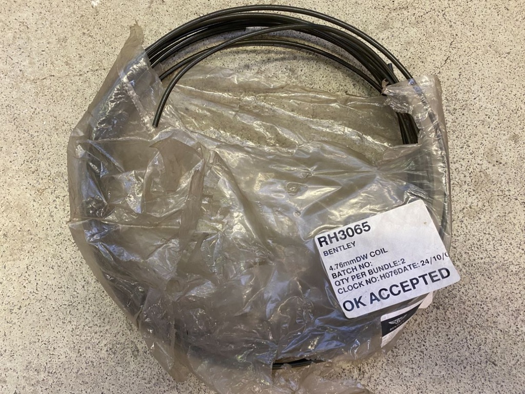 Tuyau de frein en acier revêtu de polymère vert de 0,1875 diamètre. 