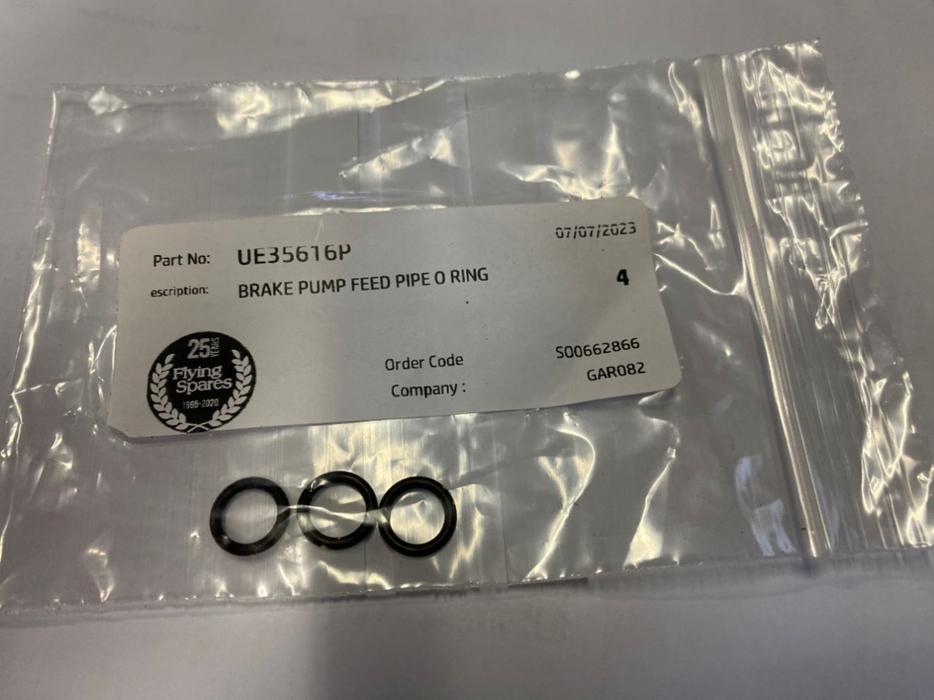 Joint torique qui scelle le tuyau d'alimentation de la pompe de frein & Tuyaux de direction assistée sur les modèles SZ de 1980 à 2003 