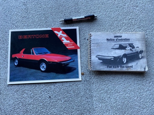  Prospectus + notice d'utilisation D'ORIGINE " TRES RARE" Avec stylo X1/9