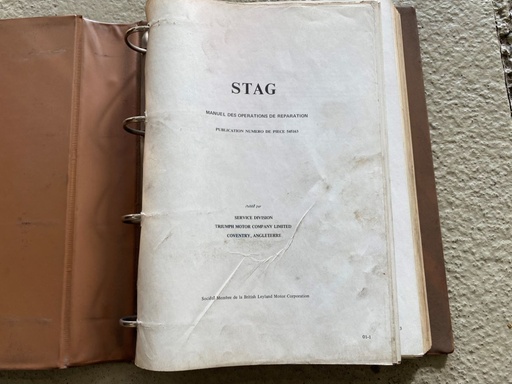  Instruction Book, (Manuel atelier ) Original