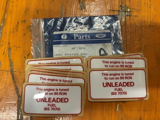 Autocollant de carburant sans plomb 
