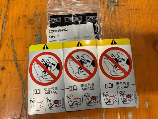 Autocollant avec pictogramme FO 